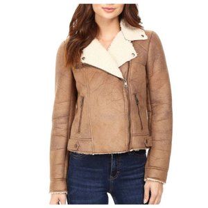Levis faux shearling moto jacket
